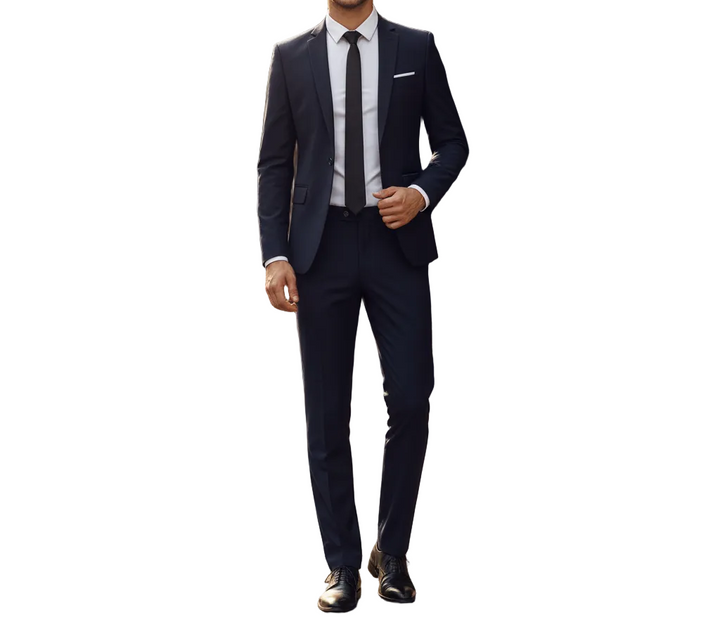Herren Zweiteiliger Anzug mit Einreihigem Sakko und Geradem Hosenbein-Men Sets-Alpenkind