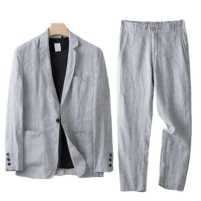 Herren Zweiteiliger Anzug mit Einreihigem Sakko und Gerader Hose-Men Sets-Alpenkind