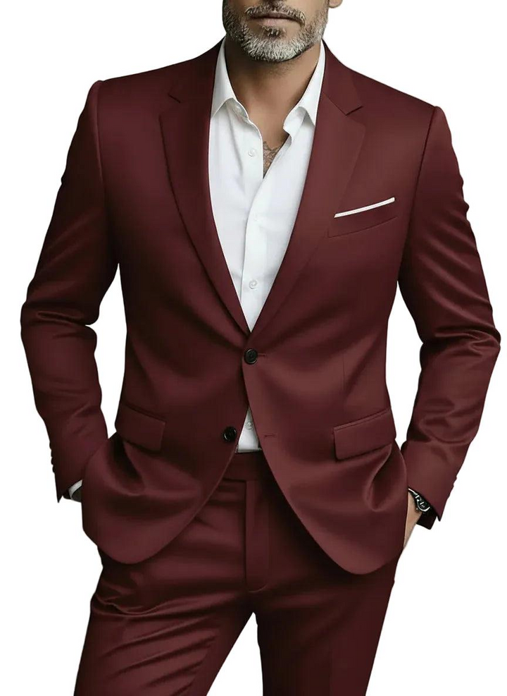Herren Zweiteiliges Anzug Set mit Sakko und Hose-Men Sets-Alpenkind