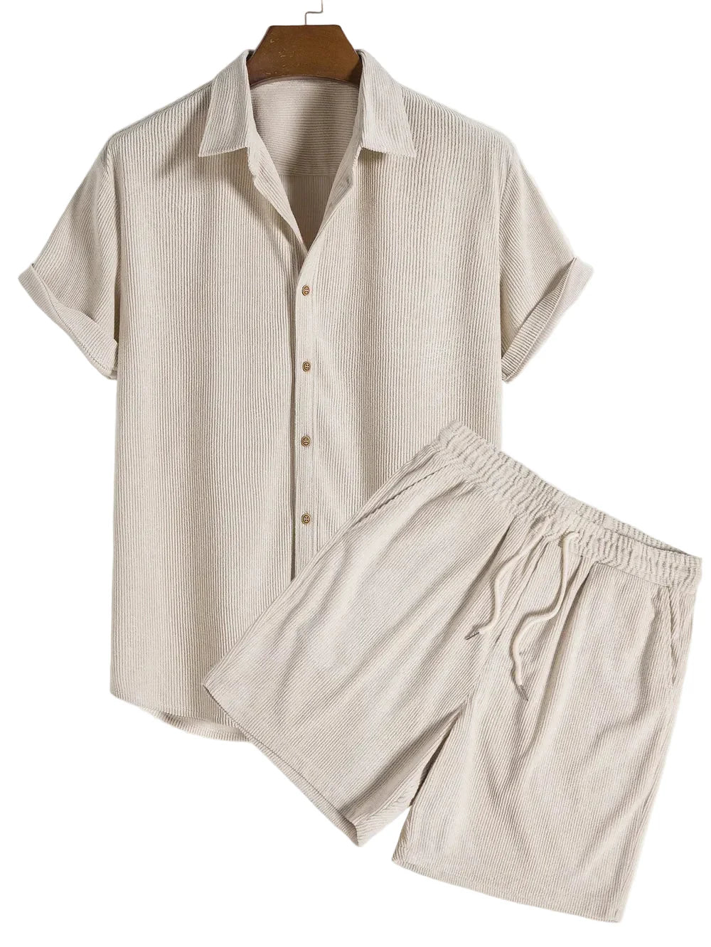 Herren Zweiteiliges Set Kurzarmhemd und kurze Hose-Men Sets-Alpenkind