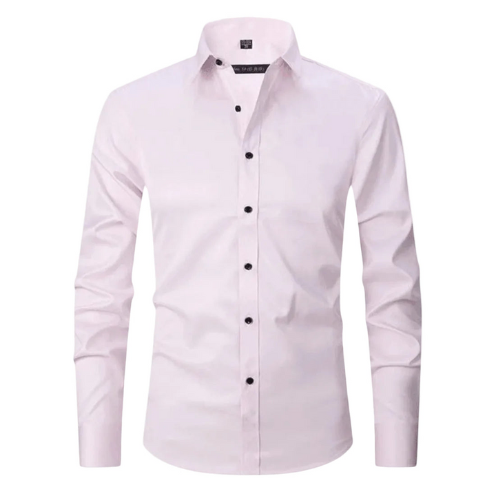 Herrenhemd mit langen Ärmeln, Kragen und durchgehender Knopfleiste-Men Shirt-Alpenkind