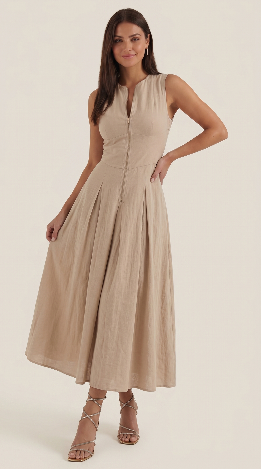 Nancy Midi-Kleid mit A-Linie Schnitt