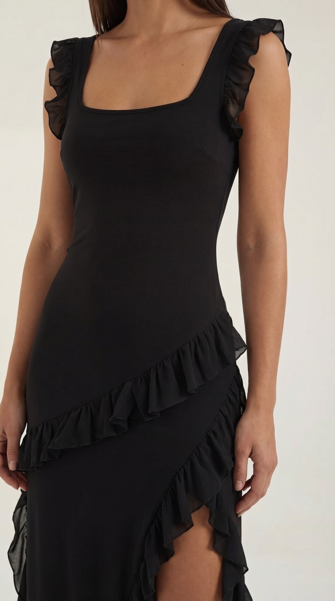 Susan Maxikleid mit Rüschen