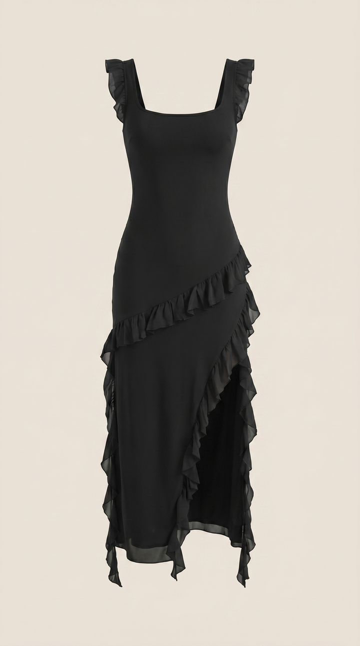 Susan Maxikleid mit Rüschen