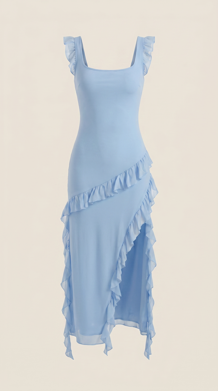 Susan Maxikleid mit Rüschen