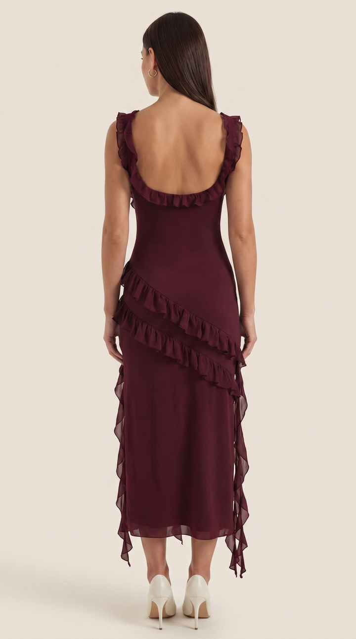 Susan Maxikleid mit Rüschen