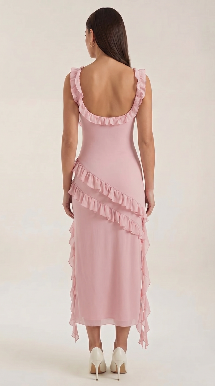Susan Maxikleid mit Rüschen