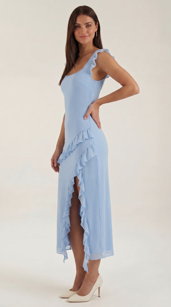 Susan Maxikleid mit Rüschen