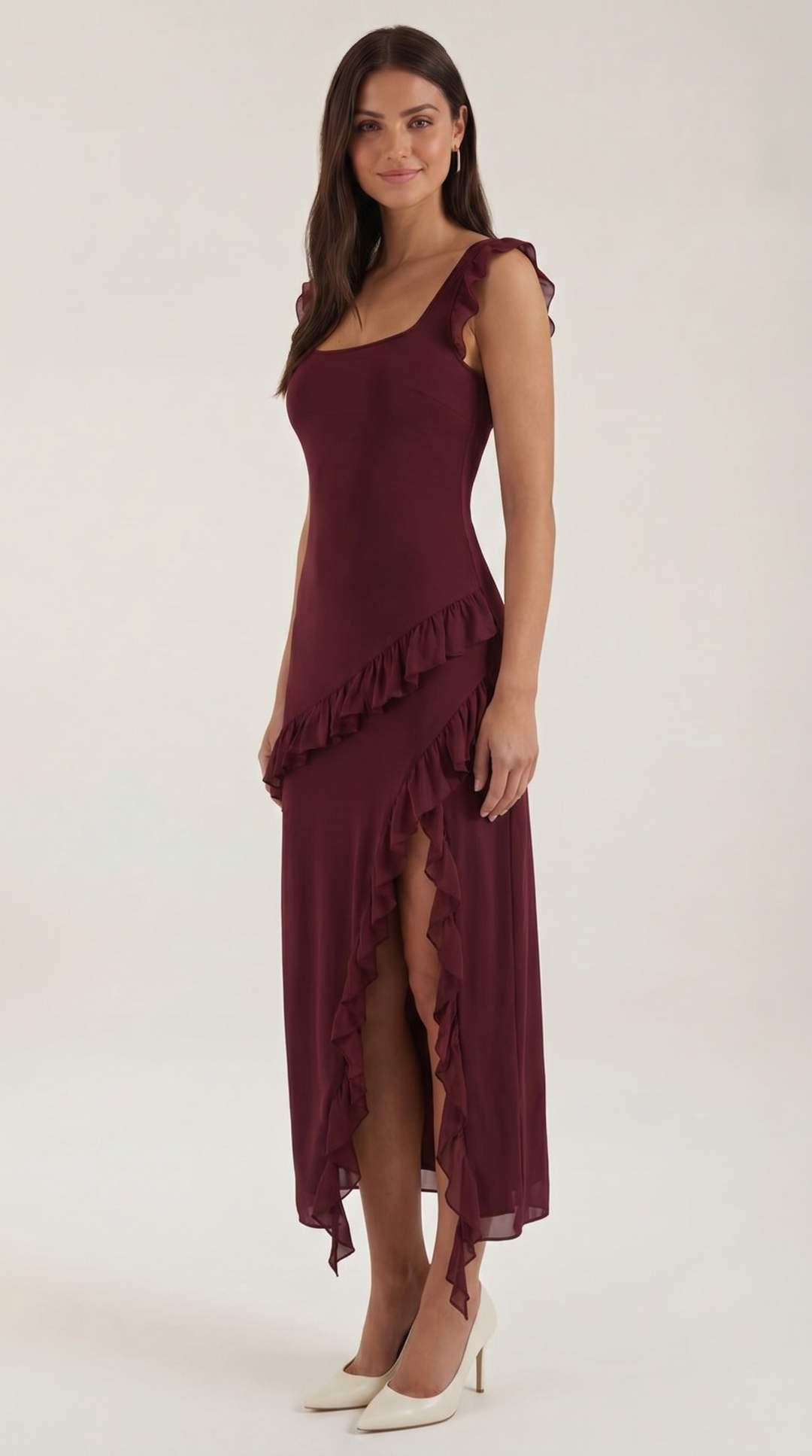 Susan Maxikleid mit Rüschen