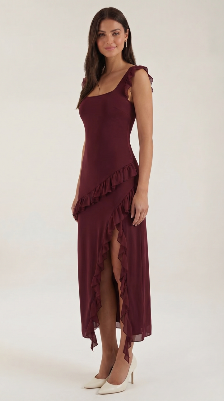 Susan Maxikleid mit Rüschen