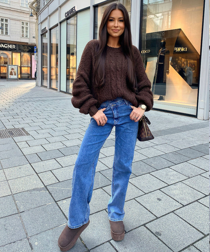 Pullover Leona Dunkelbraun Ladypolitan ♡