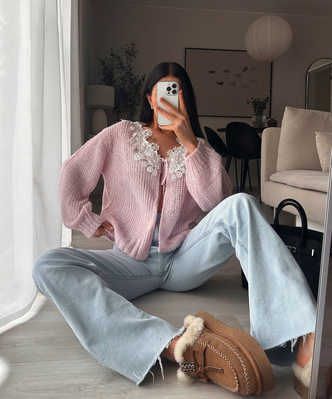 Cardigan Hina mit Spitze Rosa Ladypolitan ♡