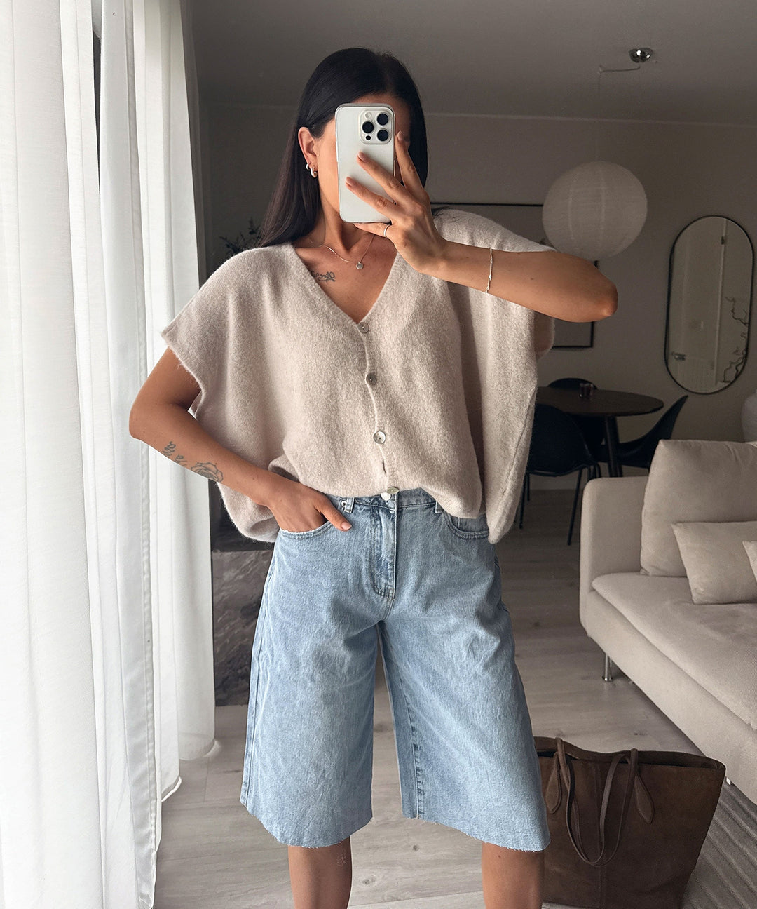 Stretch Bermuda Shorts Stia Hellblau Ladypolitan ♡