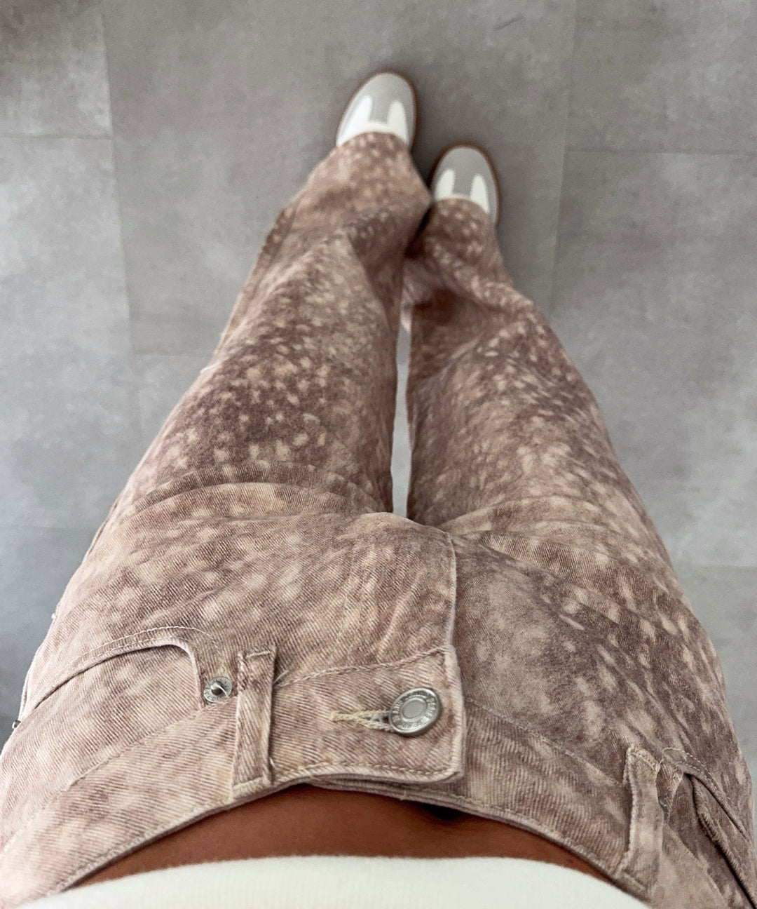 Stretch Straight Leg Jeans Sandria Beige Ladypolitan ♡