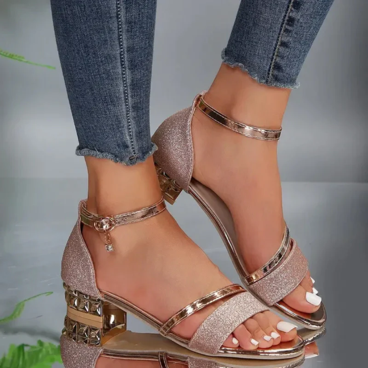 Ilona | Damen Absatz Sandalen Elegant für Abend und Anlässe