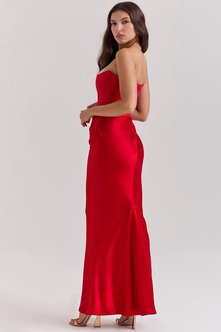 Renate | Damen Trägerloses Maxi Kleid für Hochzeitsgäste