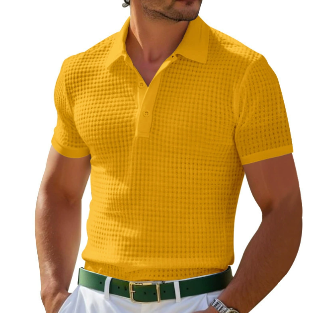 Theo | Herren Strukturierte Schmale Passform Polo-Shirt