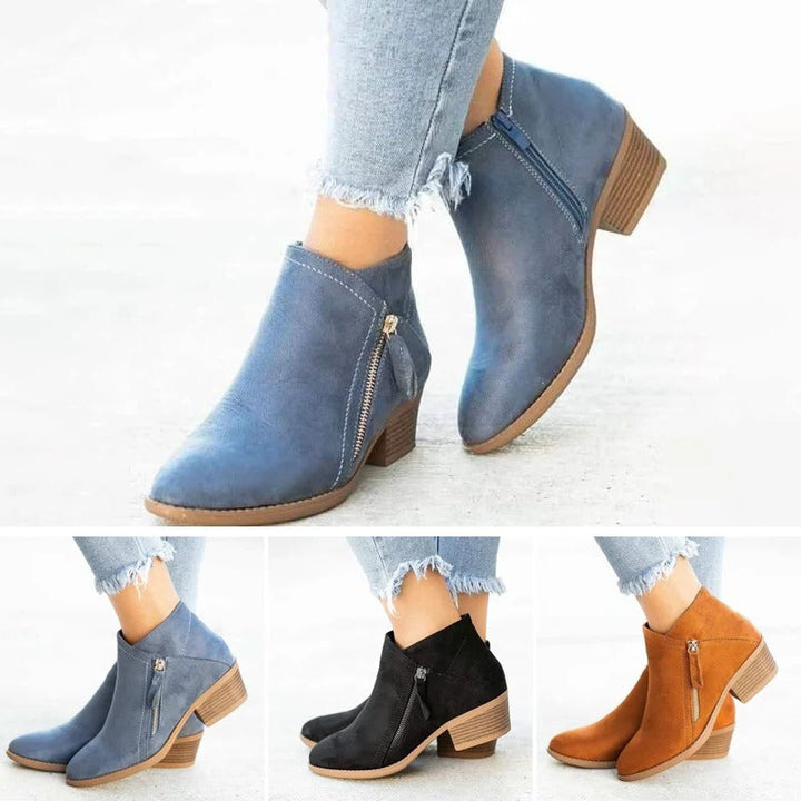 Damen Orthopädische Stiefeletten Blockabsatz