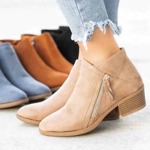 Damen Orthopädische Stiefeletten Blockabsatz