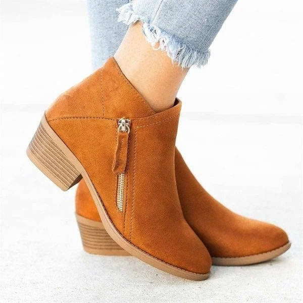 Damen Orthopädische Stiefeletten Blockabsatz