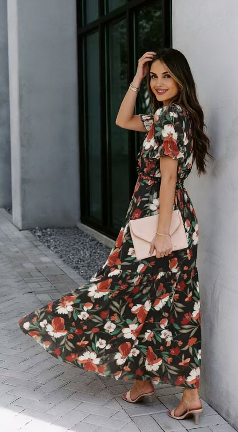 Damen Floral Sommer Maxi Kleid - Sofia
