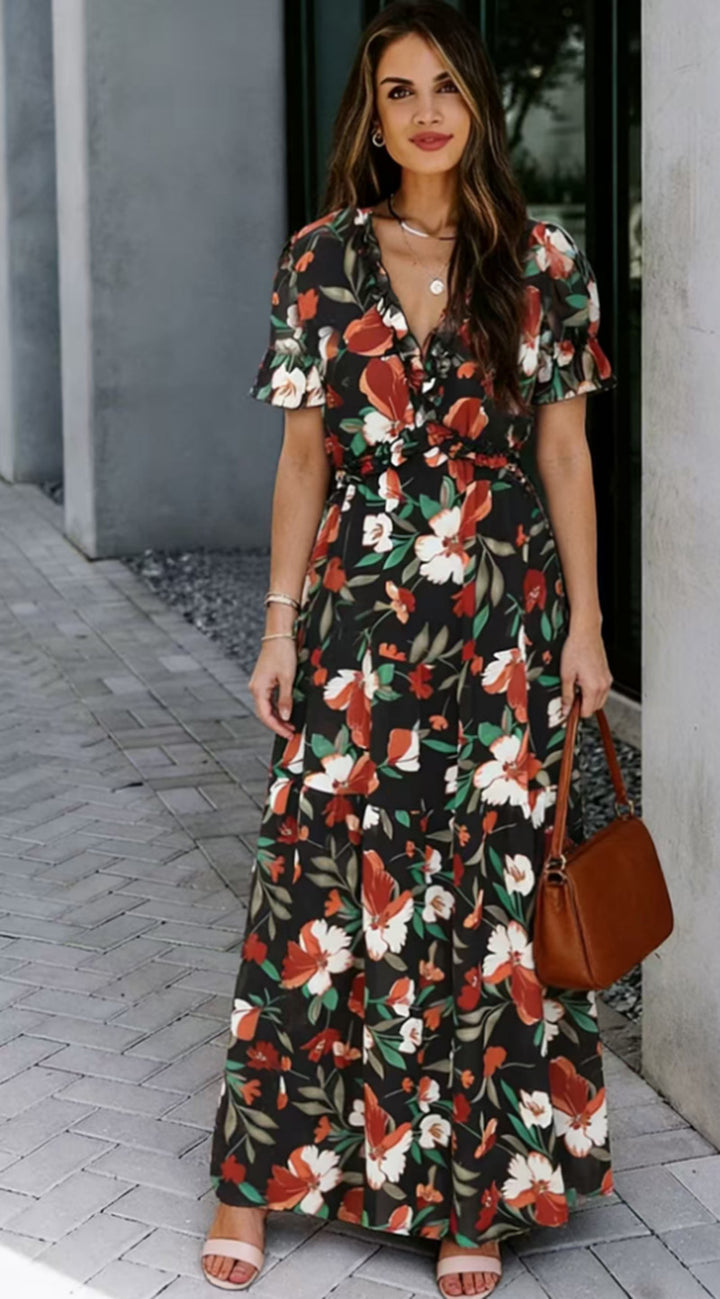 Damen Floral Sommer Maxi Kleid - Sofia