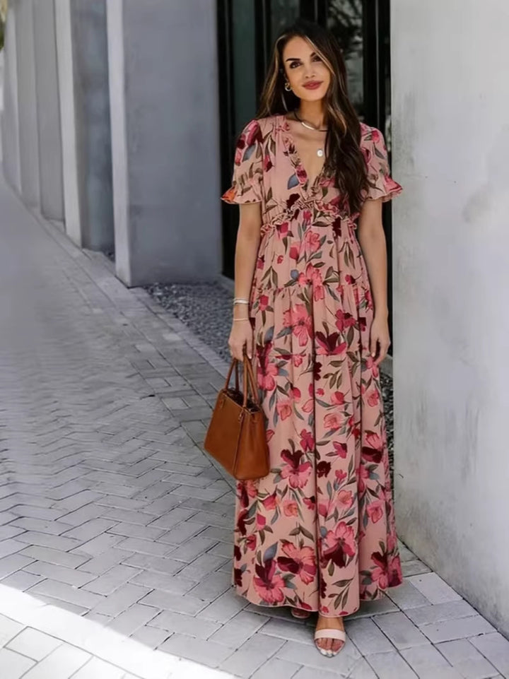 Damen Floral Sommer Maxi Kleid - Sofia