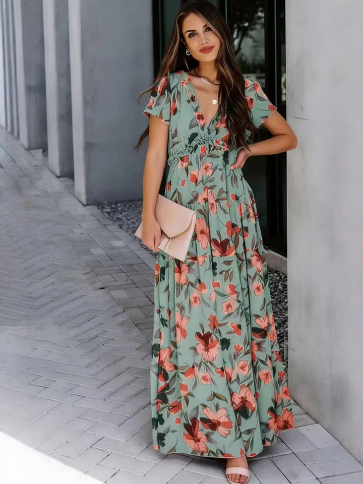 Damen Floral Sommer Maxi Kleid - Sofia