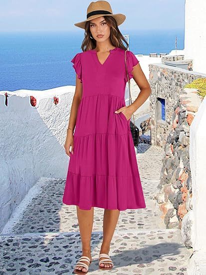 Musselin Kleid Inesa Uni Khaki