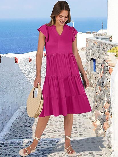 Musselin Kleid Inesa Uni Khaki