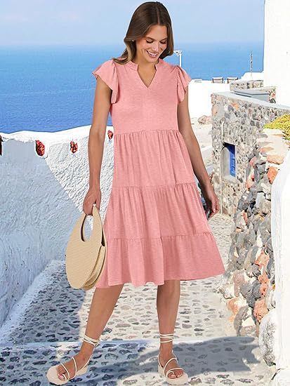 Musselin Kleid Inesa Uni Khaki