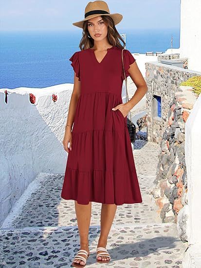 Musselin Kleid Inesa Uni Khaki