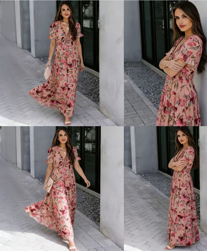 Damen Floral Sommer Maxi Kleid - Sofia