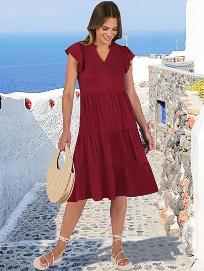 Musselin Kleid Inesa Uni Khaki