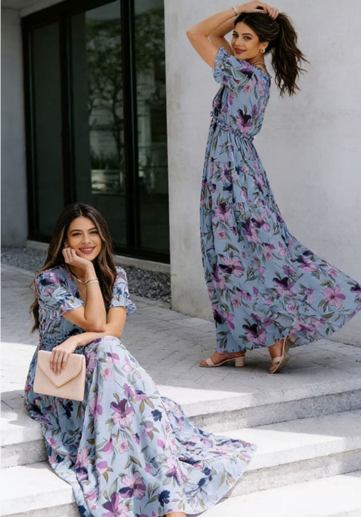 Damen Floral Sommer Maxi Kleid - Sofia