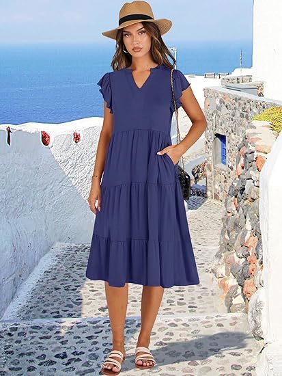Musselin Kleid Inesa Uni Khaki