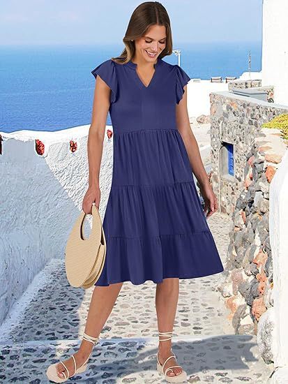 Musselin Kleid Inesa Uni Khaki