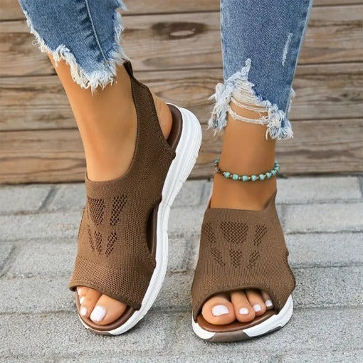 Orthopädische Sandalen Damen mit Fußgewölbestütze & Memory Foam