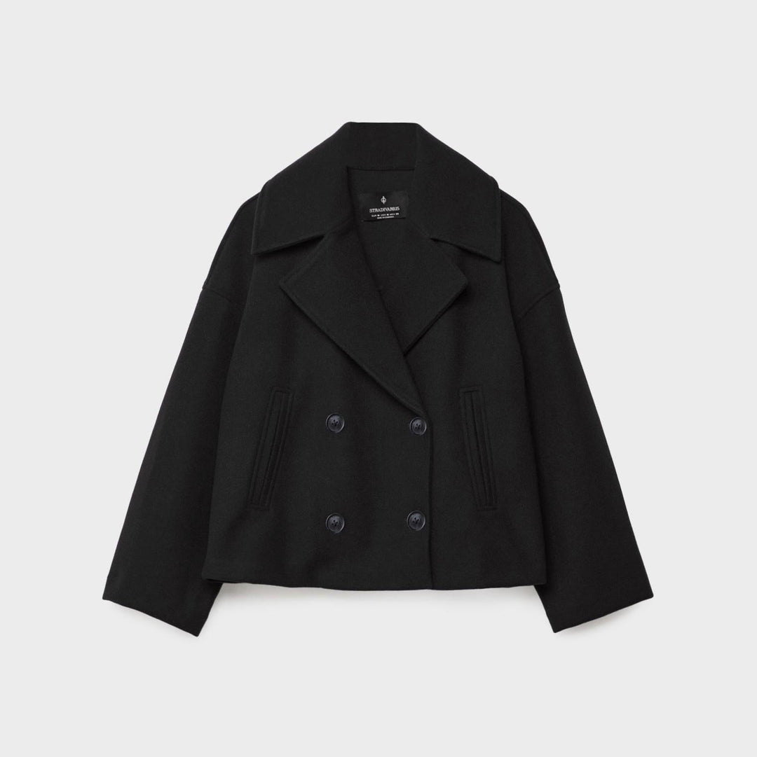 Damen kurze Double-Breasted Jacke