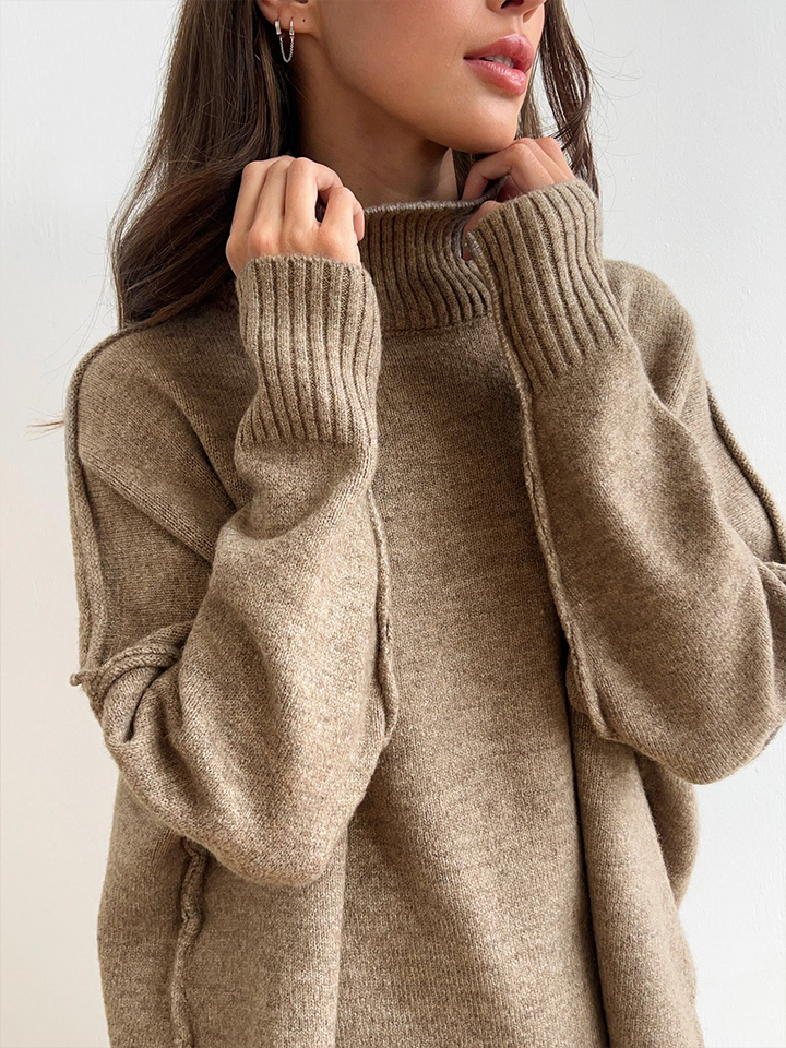 Eva | Damen Gemütliches Oversize Strickpullover Lounge-Set