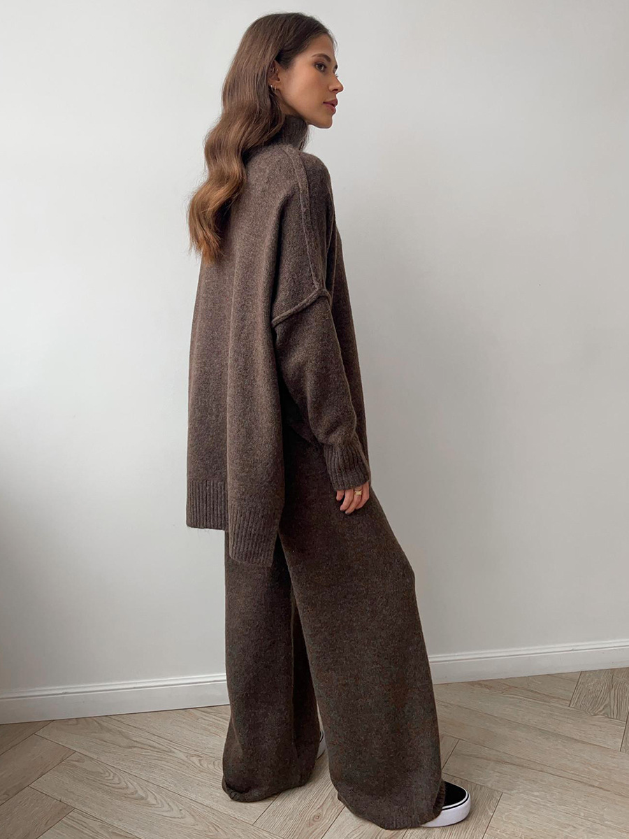 Eva | Damen Gemütliches Oversize Strickpullover Lounge-Set