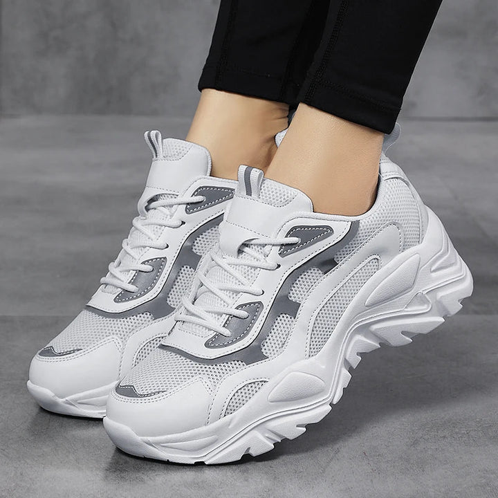 Leichte Mesh-Wanderschuhe für Damen | Dicke Sohle