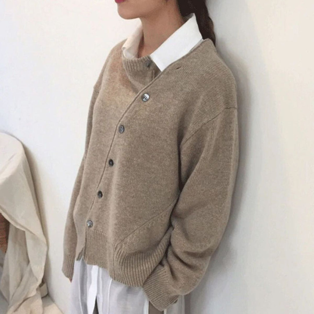 Emilia | Damen Winter Pullover Mit Knöpfen