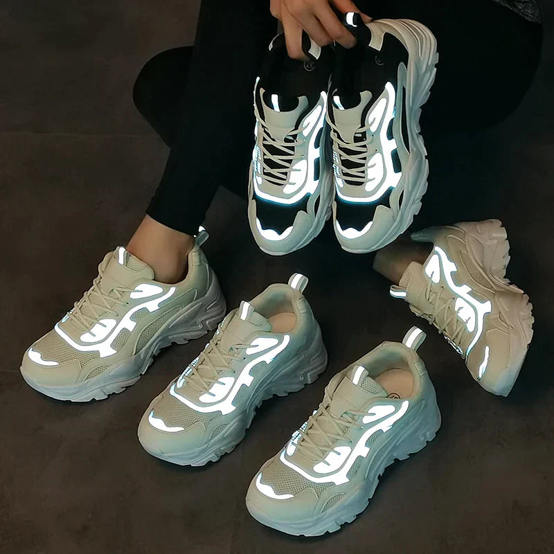 Leichte Mesh-Wanderschuhe für Damen | Dicke Sohle