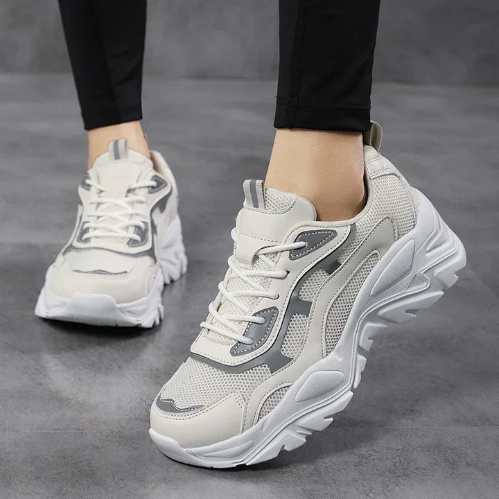 Leichte Mesh-Wanderschuhe für Damen | Dicke Sohle