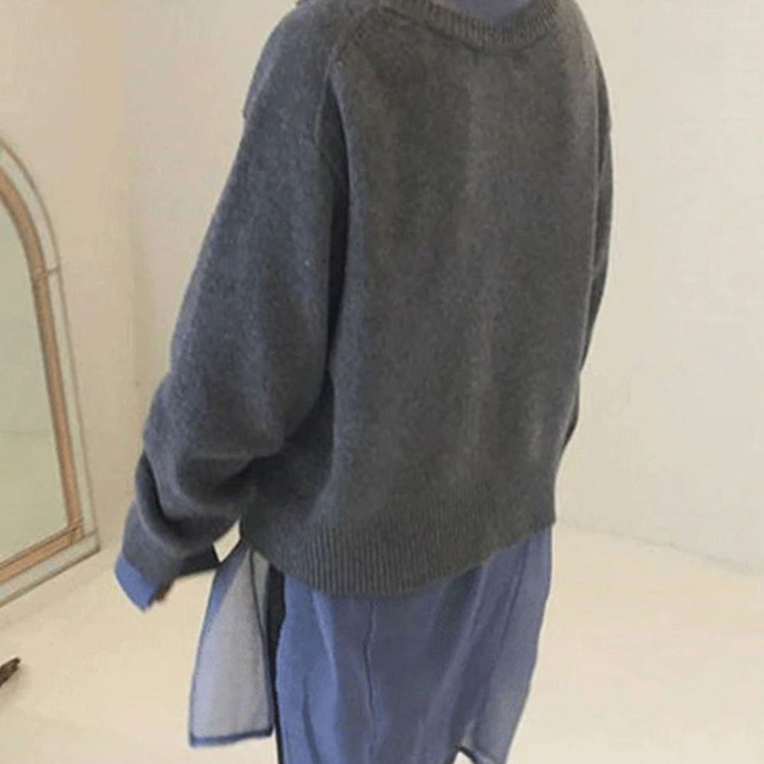 Emilia | Damen Winter Pullover Mit Knöpfen