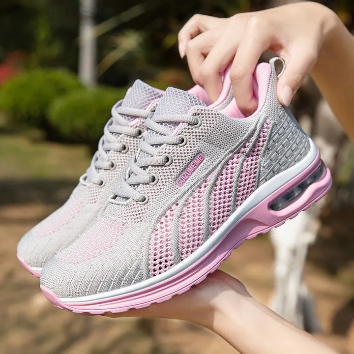 Atmungsaktive Laufschuhe für Damen aus Mesh | Luftpolster
