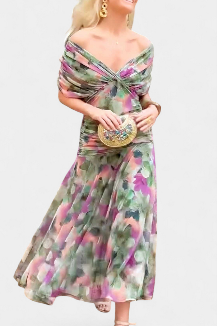 Celine - Elegante Off-Shoulder-Robe