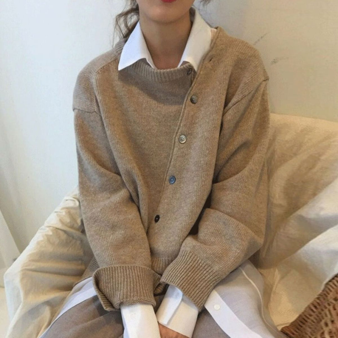 Emilia | Damen Winter Pullover Mit Knöpfen