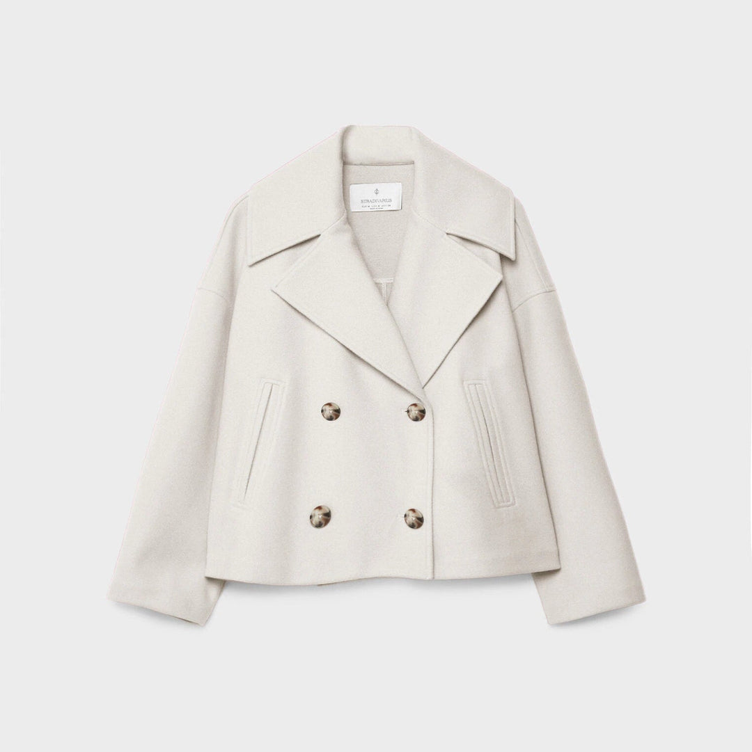 Damen kurze Double-Breasted Jacke